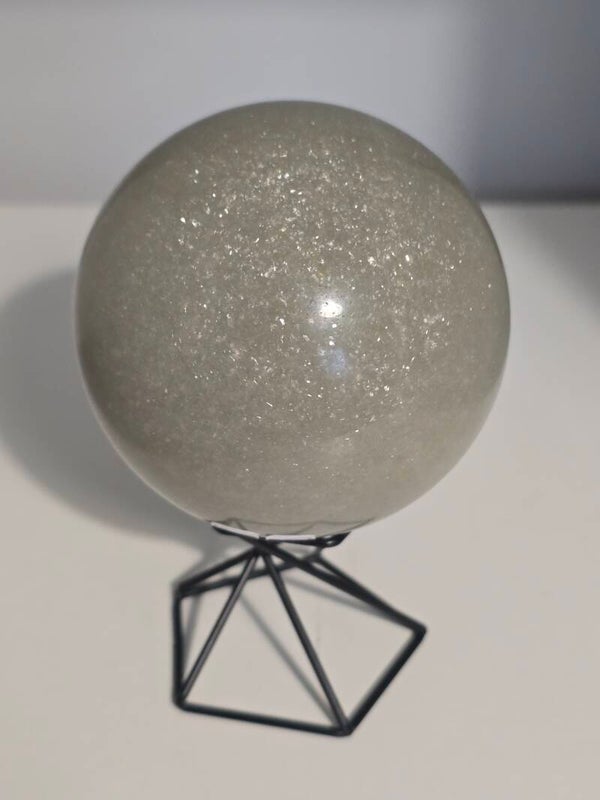 Green Aventurine and Silver Mica Sphere CX131
