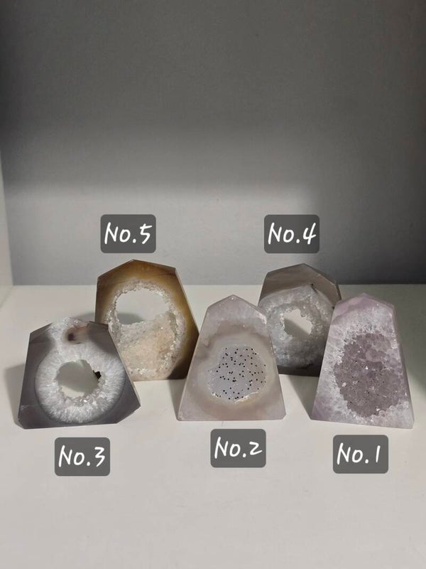 Agate druzy towers