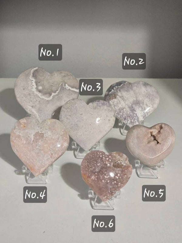 Pink Amethyst Hearts