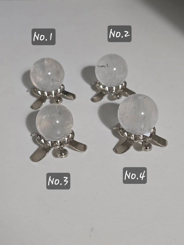 Clear Quartz and Pyrite Spheres