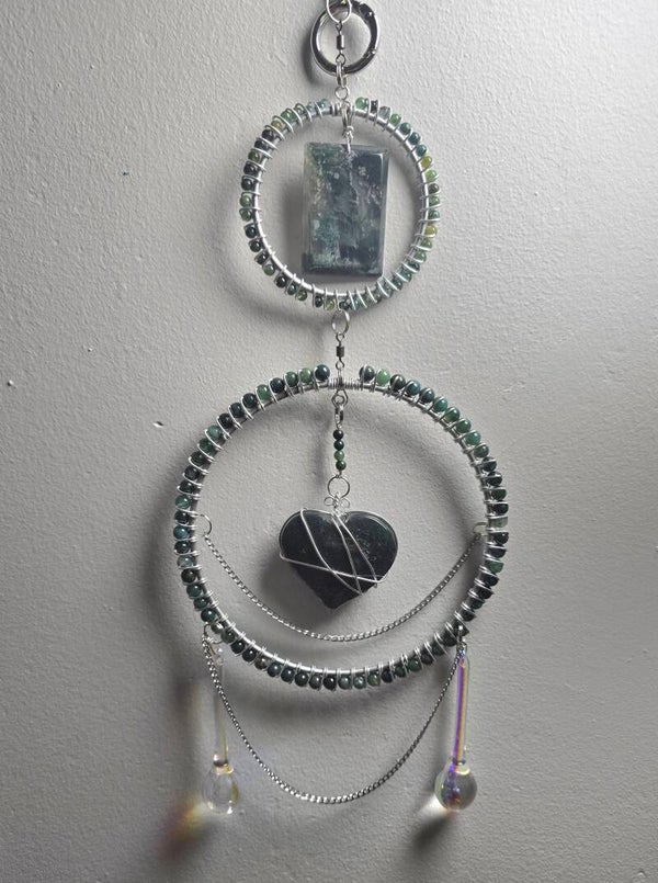 Moss Agate Suncatcher