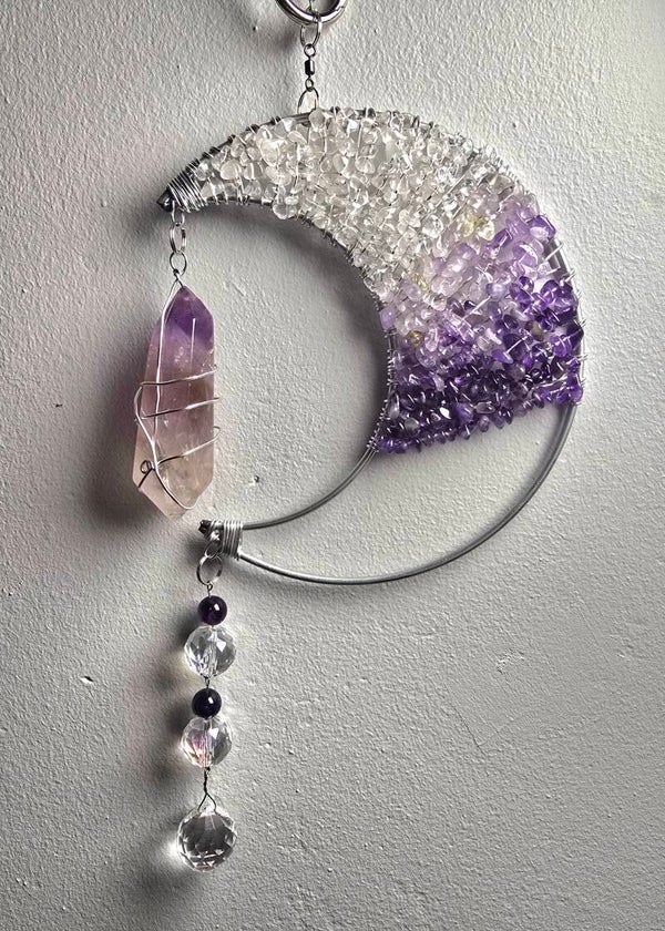 Amethyst Moon Suncatcher