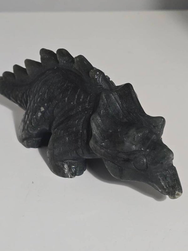 Labradorite Triceratops Carving Z460