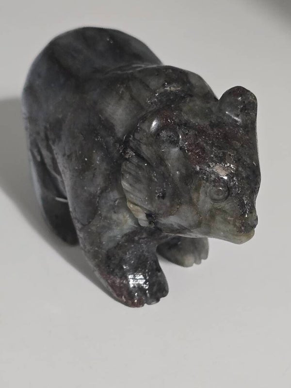 Labradorite Bear Carving Z461