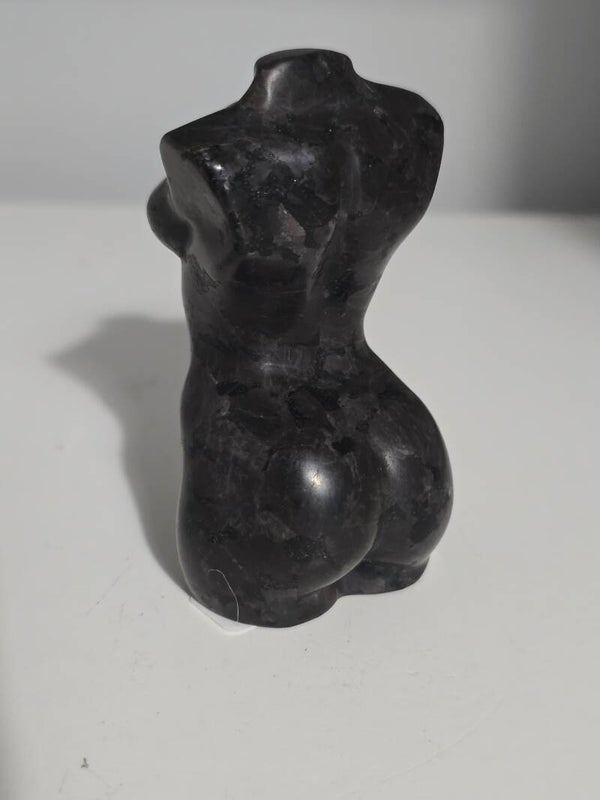 Garnet and Arfvedsonite lady body carving R228