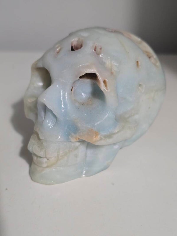 Carrabian Calcite Skull 477g Z478