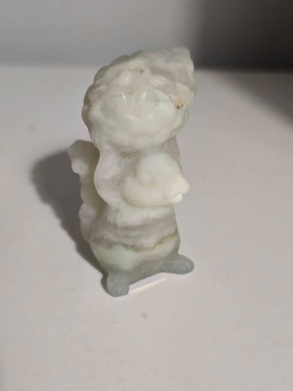 Blue Calcite Squirell Carving R250