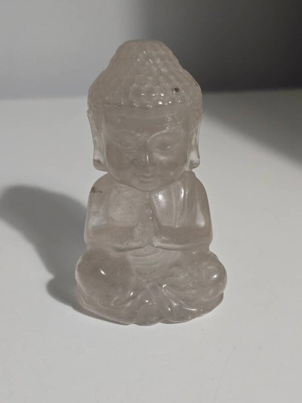 Clear Quartz Buddha Carving with Dentritic R265
