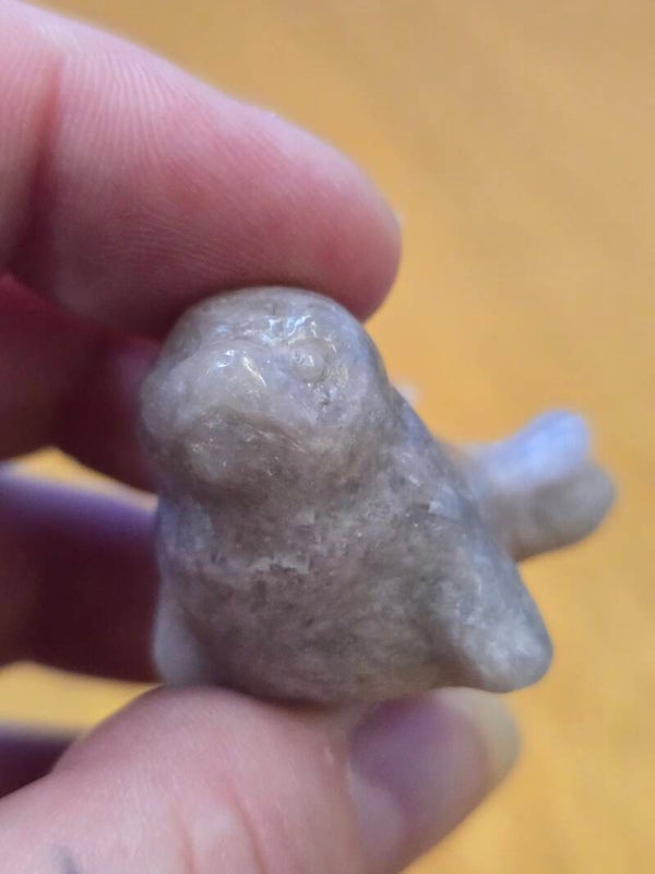 Pink Amethyst Seal Carving S73A