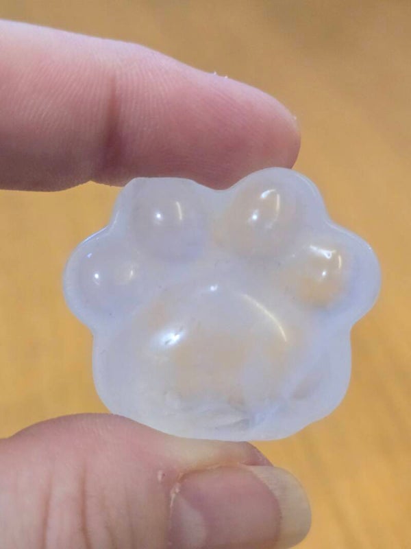Clear Quartz Paw Carving S78