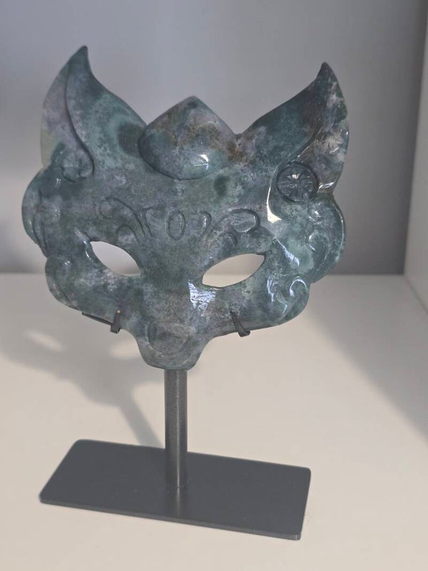 Ocean Jasper Fox Mask On Stand LU21