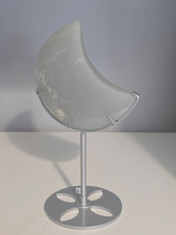 Green Moonstone Moon on Stand A171