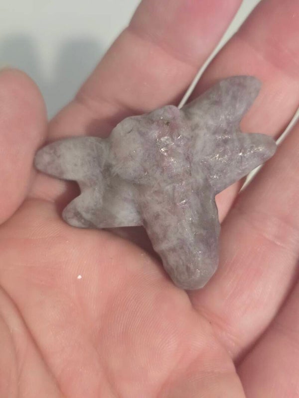 Lepidolite Dragonfly Carving R292A