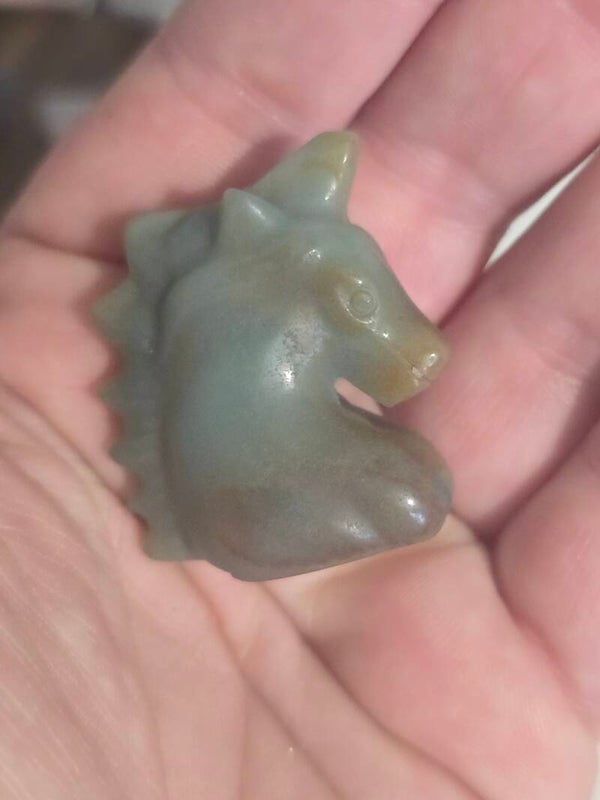 Carrabian Calcite Unicorn Carving R291D