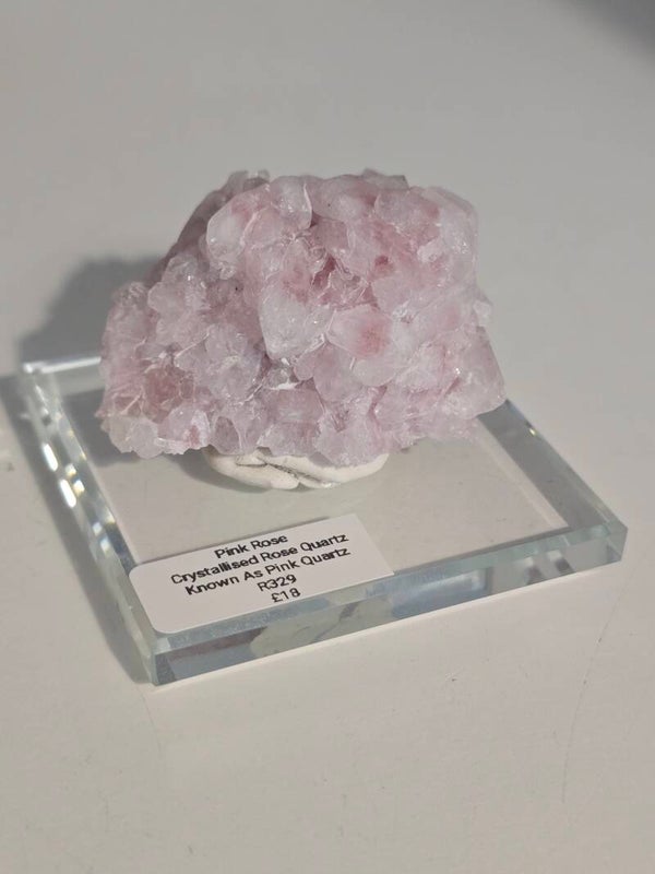 Pink Rose Crystallised Rose Quartz R329