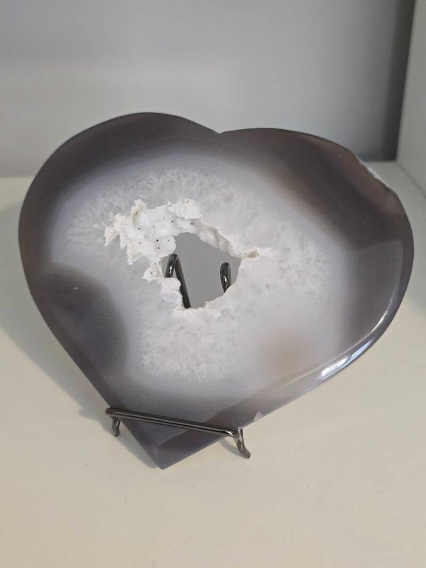 Agate Druzy Heart R300