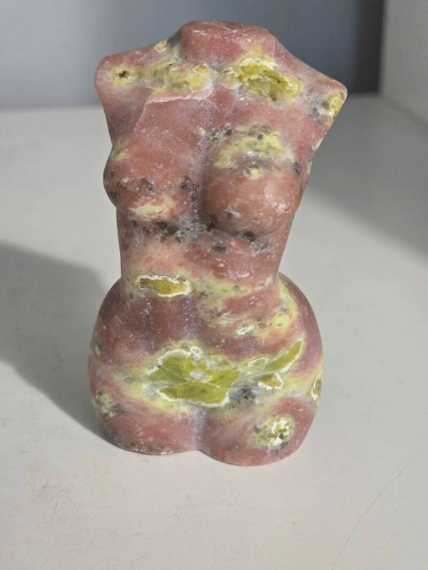Pink Blossom Tourmaline Goddess Carving R367