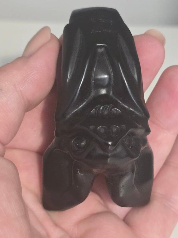 Black Obsidian Hanging Bat R435