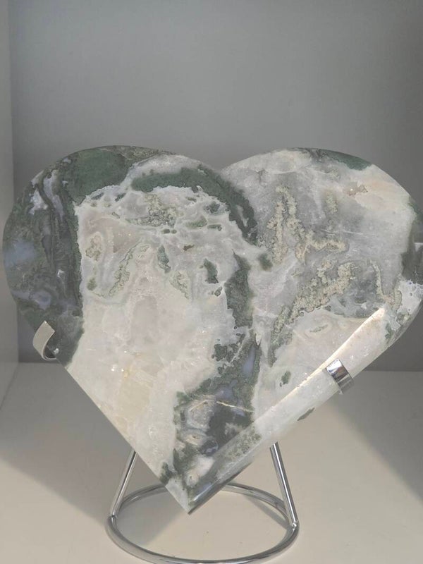Moss Agate Heart R432