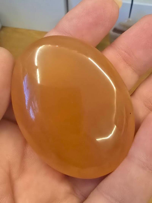 Honey Calcite Palm F42