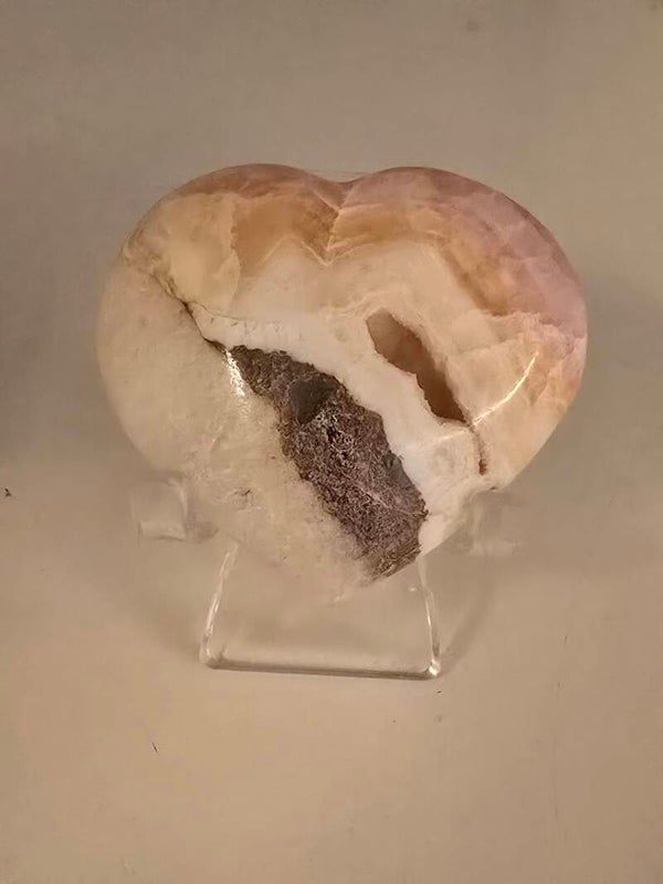 Pink Aragonite Heart F50