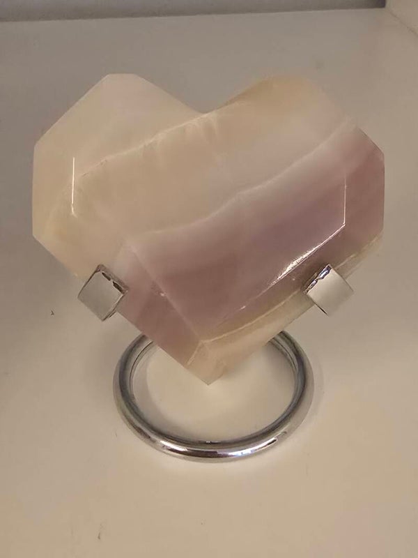 Pink Banded Onyx Heart F38