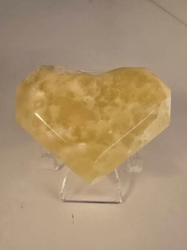 Lemon Calcite Heart F33