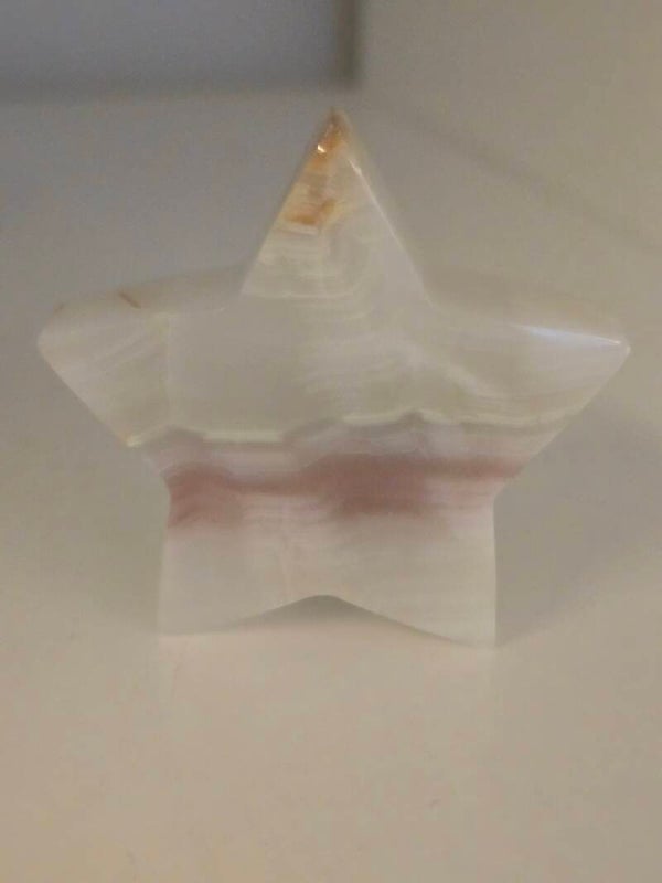 Pink Banded Onyx Freestanding Star F28
