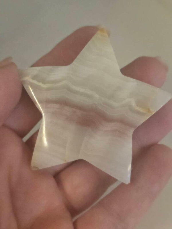 Pink Banded Onyx Freestanding Star F30