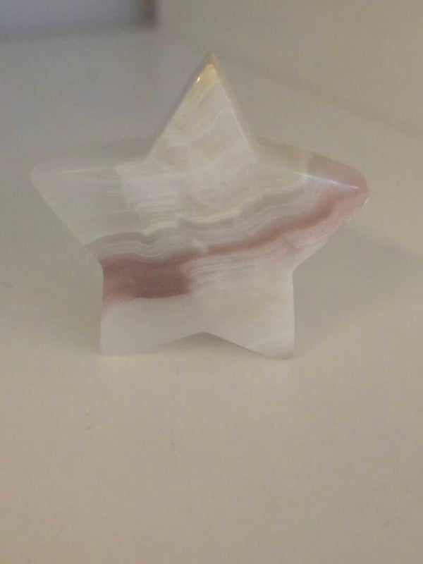 Pink Banded Onyx Freestanding Star F29