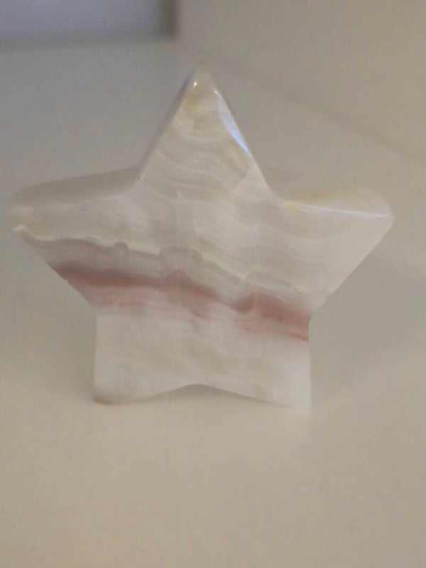 Pink Banded Onyx Freestanding Star F27