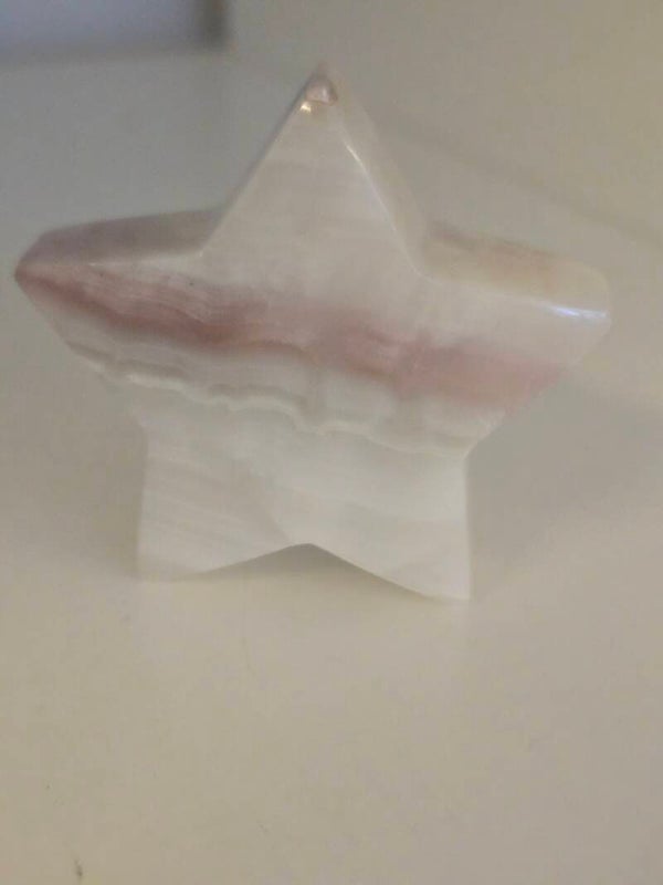 Pink Banded Onyx Freestanding Star F26
