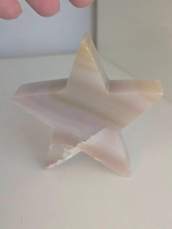 Pink Banded Onyx Freestanding Star F19