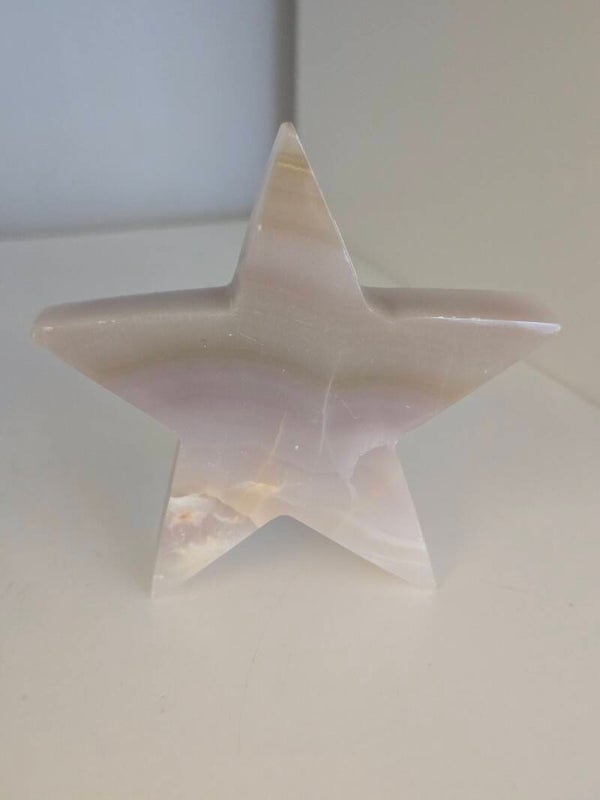 Pink Banded Onyx Freestanding Star F20