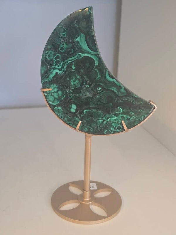 Malachite Moon on Stand A183
