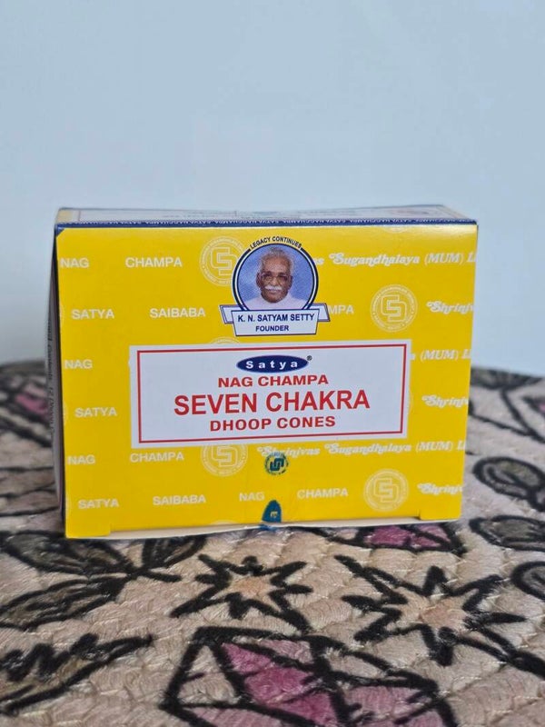 Seven Chakra Incense Cones with Stand F