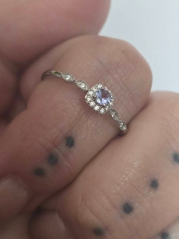 Tanzanite Adjustable Ring D26