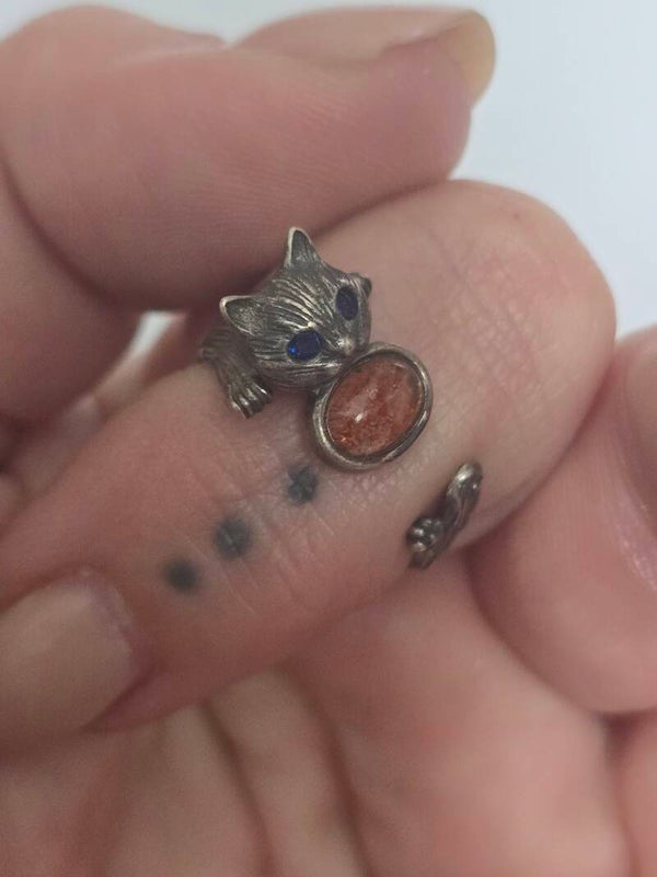 Sunstone Adjustable Cat Ring D125
