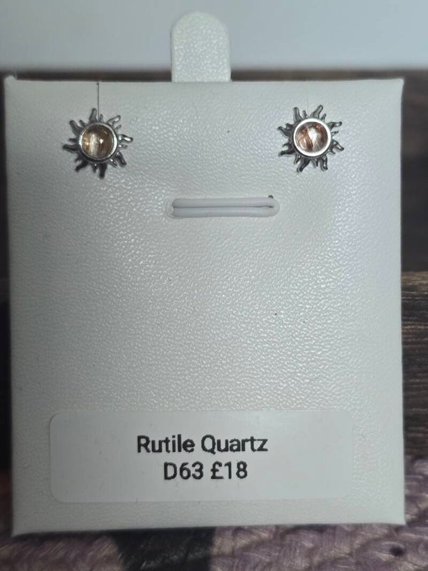 Rutile Quartz Earrings D63
