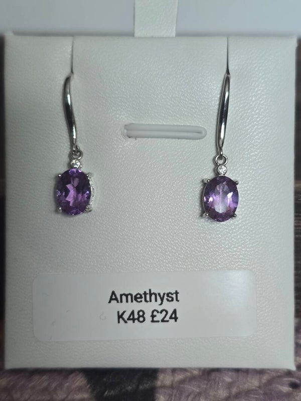 Amethyst Earrings K48