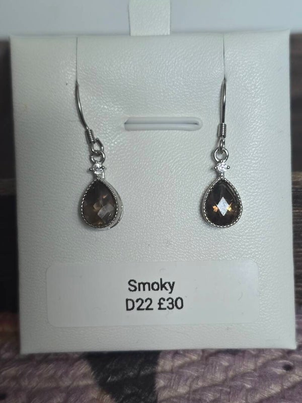 Smoky Quartz Earrings D22
