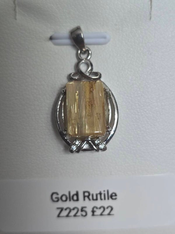 Gold Rutile Pendant Z225
