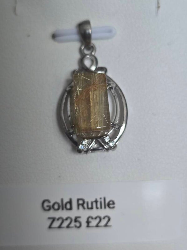 Gold Rutile Pendant Z225
