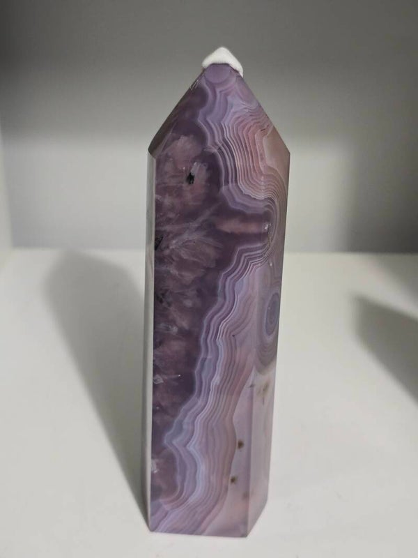 Pink Jelly Agate Tower Z708