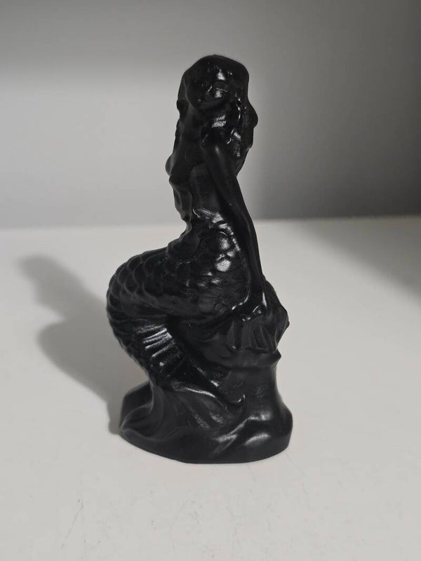 Black Obsidian Mermaid Carving Z730