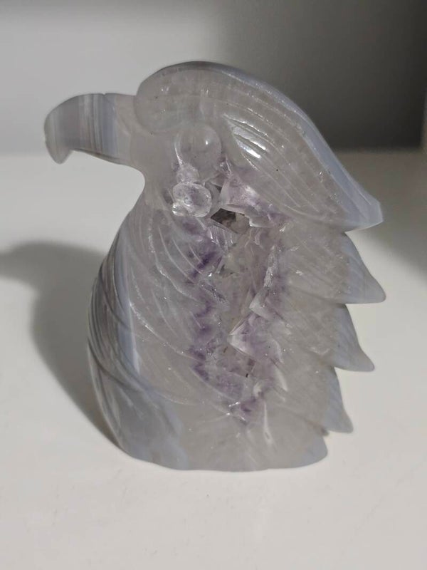 Ame Agate Eagle Head Carving Z628