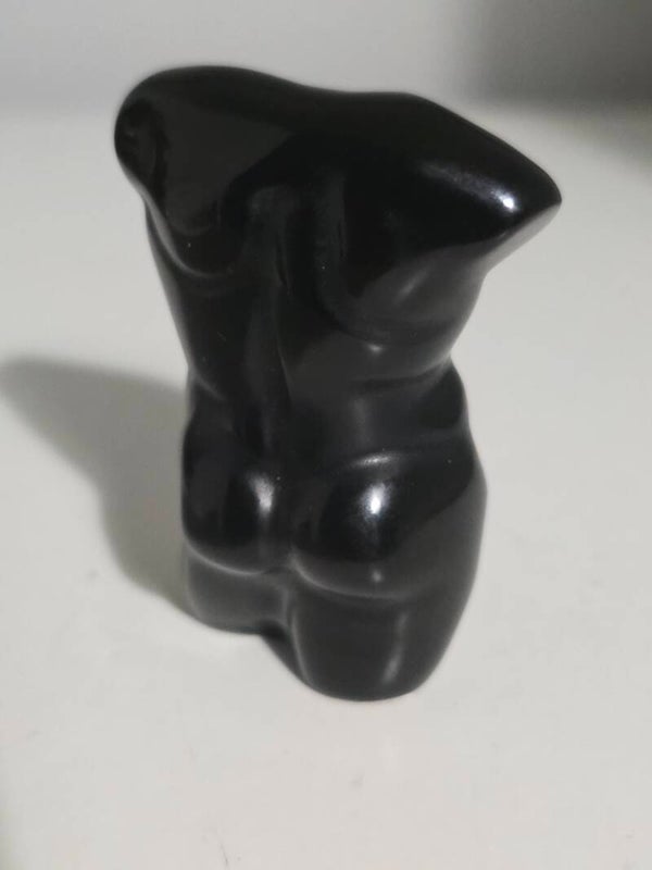 Black Obsidian Male Carving R369