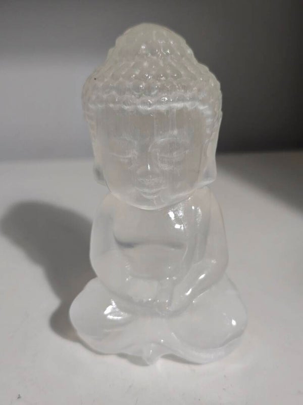 Selenite Buddha Carving Z775