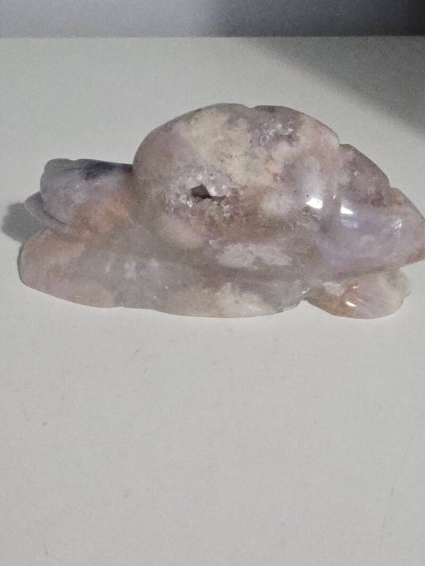 Pink Amethyst Snail Carving X573