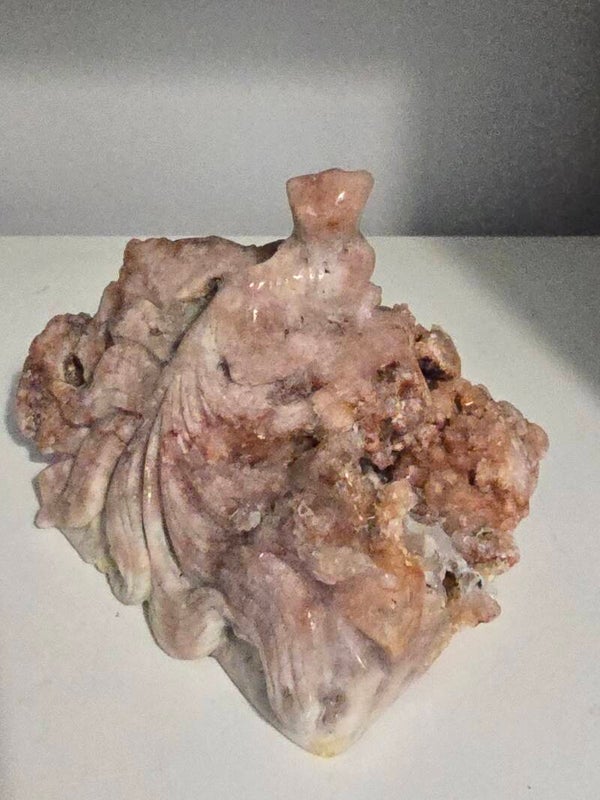 Pink Amethyst 9Tails Fox Carving Z579
